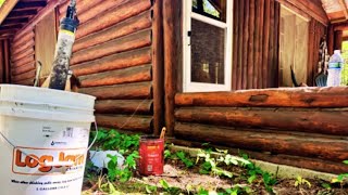 Log Cabin Chinking Learn with ME DIY Log Jam [upl. by Barstow]