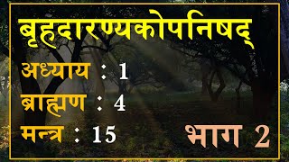 बृहदारण्यकोपनिषद् 1415 भाग 2 मन्त्र अनुवाद एवं व्याख्या  Brihadaranyaka Upanishad 1415 Part 2 [upl. by Arbed900]