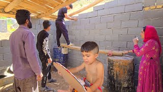 Continuing Milad and Mahins Home Construction  Ajavs Illness amp Milad Cuts Shadmehrs Hair [upl. by Day]