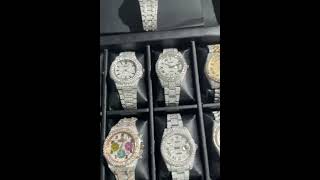 THE BEST WATCHES VENDOR  HOW TO BUY ICED OUT ROLEXAUDEMARS  ICED OUT WATCHES ✅🛒 [upl. by Llebyram]