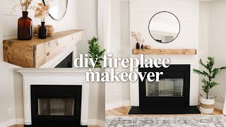 DIY BUDGET FIREPLACE MAKEOVER 2020  Living Room Makeover Part 1 [upl. by Cully908]