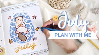 🦦 plan with me  GIVEAWAY  july 2024 bullet journal setup ft notebook therapy [upl. by Eilyr]