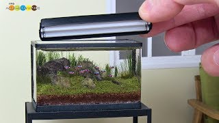 DIY Miniature Aquarium Fish Tank ミニチュアアクアリウム水槽作り [upl. by Najtsirk]