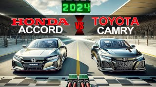 REFRESHED RIVALRY  2024 Honda Accord vs 2024 Toyota Camry Comparison [upl. by Nylrebma]