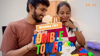 Ultimate Couple Tumble Tower Challenge  Who Will Topple the Tower 🧩🧱 game4two boardgame [upl. by Nirak]