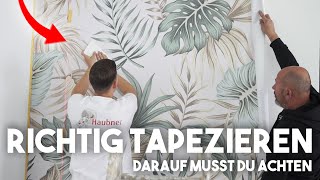 Tapezieren einfach gemacht mit besonderer Tapete [upl. by Nirre]