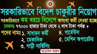 সরকারিভাবে বিদেশ চাকুরীর নিয়োগ 2024  Govt Job Circular in Probash job opportunity boesl jordan [upl. by Harelda]