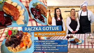 Rączka gotuje wędzona golonka w warzywach piersi gęsie pieczone z szarymi kluskami kładzionymi [upl. by Hyman]