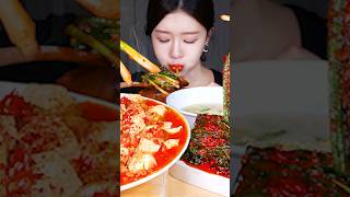 초간단 🔥 매운 마파두부덮밥 🔥 파김치 계란국 먹방 SPICY MAPO TOFU RICE BOWL shorts mukbang 먹방 [upl. by Nnayelhsa577]