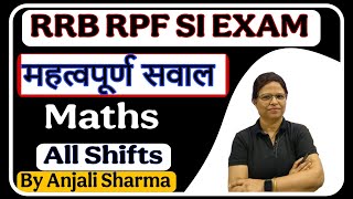 RPF SI Exam Analysis 2024  Maths  Railway Police SubInspector  By Anjali Sharma rpfsi [upl. by Lhamaj17]