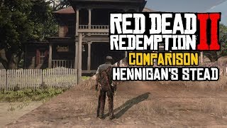 Red Dead Redemption 2 Map Comparison  Hennigans Stead [upl. by Garv]