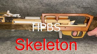 BLOW⇔BACK RUBBER BAND GUN 074 SHOTGUN SPAS12 type HPBS with skeleton [upl. by Adnylem]