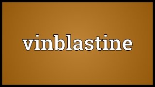 Vinblastine Meaning [upl. by Lenes372]