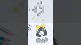 easy drawing anime girl drawing artsupplies howtodrawagirleasy [upl. by Ztnarf338]