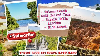 Watamu Beach  Sudi Island Tour  Marafa Hells Kitchen  Mida Creek [upl. by Yendis]