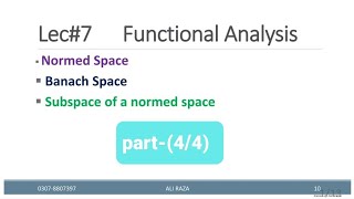 Functional analysis lec744 Banach spaces [upl. by Aurelie]