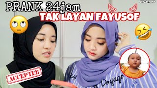 PRANK 24jam Tak layan Fayusof  tiara pun join sekali 🤣 [upl. by Emsmus150]