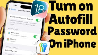 How To Turn On Autofill Passwords On iPhone in iOS 18 Fix Not Working  Passkeys Codes [upl. by Bubb]