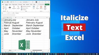 How to Italicize Text on Microsoft Excel [upl. by Thorlay]