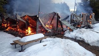 Unoccupied Cabin Near Menahga Almost Completely Burned to the Ground [upl. by Geoffrey871]