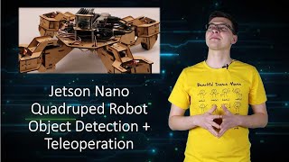 Jetson Nano Quadruped Robot Object Detection  Teleoperation [upl. by Richelle]