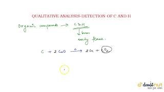 DETECTION OF CARBON AND HYDROGEN [upl. by Dahaf]