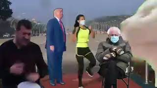 Ievan Polkka  Street Drummer ft Khing Hnin Wai ft Trump ft White Cat Bobbing ft Bernie Sanders [upl. by Tioneb]