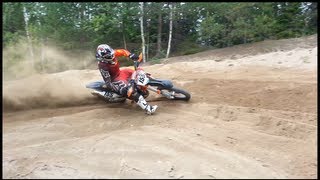 KTM SXF 450 2013 Test Session Kari Nykänen 155 [upl. by Ocramed716]