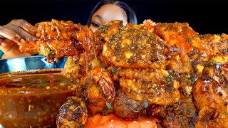 KING CRAB SEAFOOD BOIL MUKBANG  DESHELLED  SEAFOOD BOIL MUKBANG  Seafood  Mukbang [upl. by Eixel]