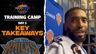 Knicks Training Camp Day 1 What We Learned So Far [upl. by Chil509]