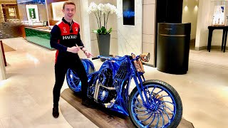 1888 Million The WORLDS Most Expensive Motorcycle  1of 1 Harley Davidson amp Bucherer Blue Edition [upl. by Elleval633]