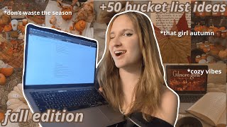 50 BUCKET LIST ideas for FALL season 🍁🍂🎃👻 THAT girl cozy productive and MORE  Eva Buko [upl. by Paris984]