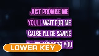 Promise Me Karaoke Lower Key  Beverley Craven [upl. by Mitzl]