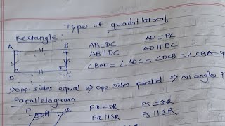 Types of Quadrilateral class6 chapter6 mathematics [upl. by Marvella]