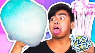 DIY How To Make PIXY STIX COTTON CANDY [upl. by Seline]