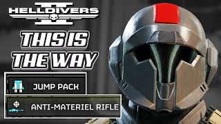 Mandalorian Build  Jump Pack amp AntiMaterial Rifle  Helldivers 2 [upl. by Kcirdde]