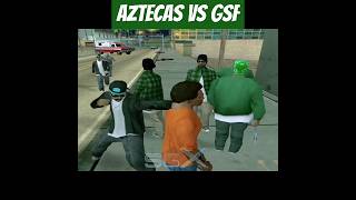 GTA San Andreas  Grove Street Families Vs Varrios Los Aztecas  Gangwars shorts [upl. by Hawkins]