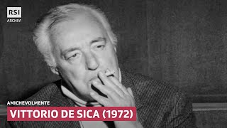 Vittorio De Sica 1972  Amichevolmente  RSI Archivi [upl. by Attaynik]