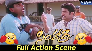 Simhadri Movie Action Scenes  Jr Ntr Mass Fight Scene with Ravi Babu for Insulting Nassar [upl. by Watts]