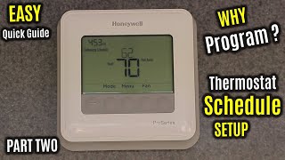 HONEYWELL Home T4 Pro  How to Use amp PROGRAM  Follow Schedule amp Setpoint  Thermostat [upl. by Lowe628]