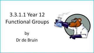 3311 Year 12 Functional groups AQA Alevel Chemistry [upl. by Afaw]