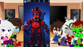 FNAF security breach react to other FNAFS  gacha  hailovekyuu [upl. by Rasaec]