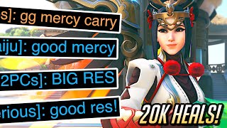 When The Team Compliments A Mercy ❤️ Insane 20k Healing Mercy Season 13  Overwatch 2 [upl. by Piselli]