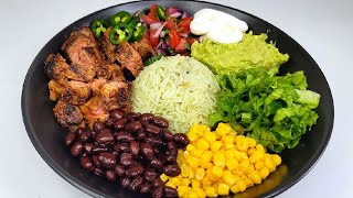 homemade Chipotle steak bowl  recipe  what I get at Chipotle [upl. by Akirderf]