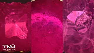 How to Check Synthetic Ruby Under a Microscope  Curved Striae Gas Bubbles and Quench Crackled [upl. by Adnilak]