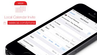 Week Calendar Local Calendar Invite iPhone amp iPad [upl. by Wasserman]