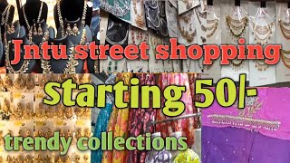 jntu street shopping🛍️💸minivlog streetshopping ytvideo viralvideo trending [upl. by Merlin]