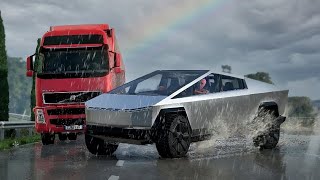 Realistic Hydroplane and Icy Crashes 05  BeamNGdrive [upl. by Derian]