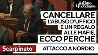 Scarpinato contro Nordio quotCancellare labuso dufficio è un regalo alle mafiequot E spiega perché [upl. by Nehgam404]