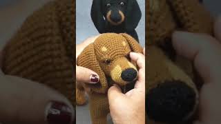 Ojitos amigurumi perrito salchicha crochet celinainnovaciones salchichaamigurumi crochetdog [upl. by Aksoyn939]